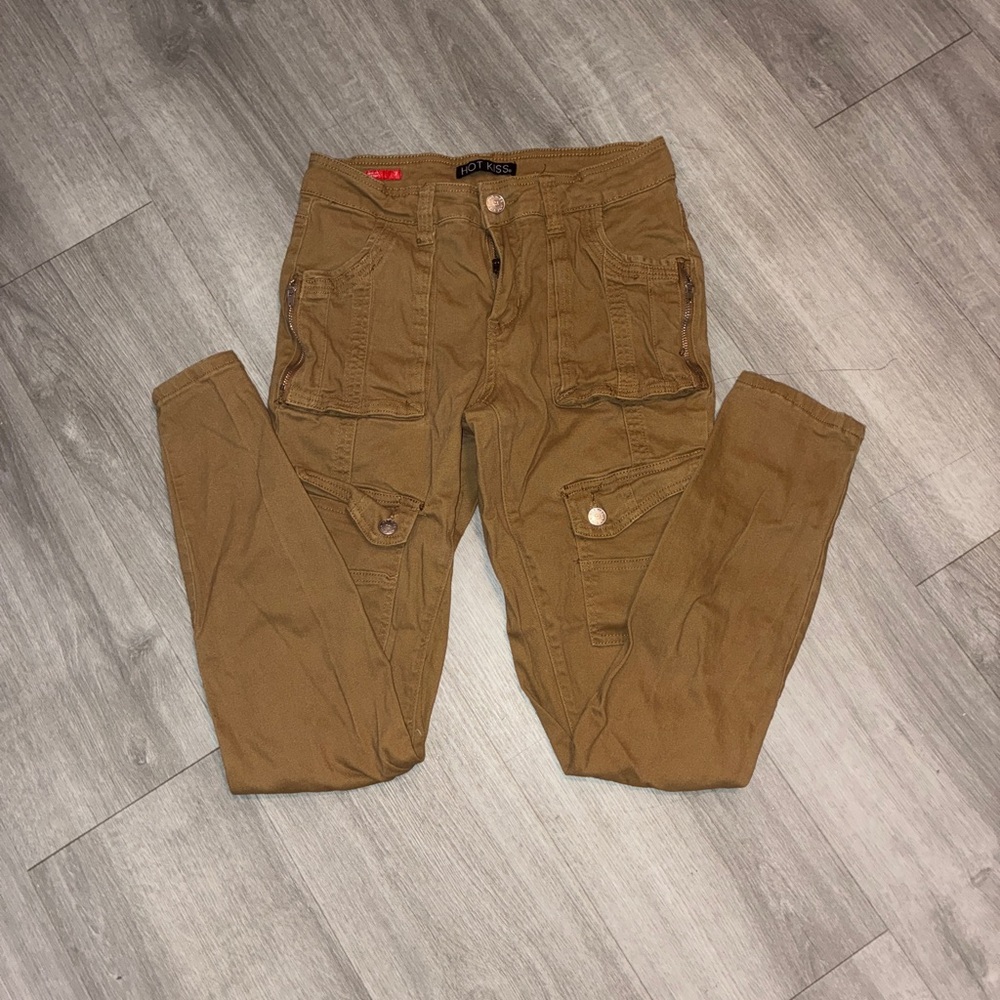 Hot Kiss Women's Brown Cargo Pants